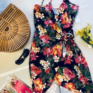 Floral wrap dress